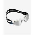 occhialini aqua sphere kayenne pro nero blu con lenti a specchio grigio