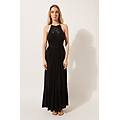 abito lungo con corpino crochet donna nero m