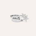 orecchini a cerchio silver moments argento rodiato cubic zirconia collezione silver moments bianco
