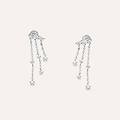 orecchini pendenti silver elegance argento rodiato cubic zirconia collezione silver elegance bianco