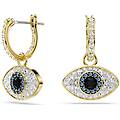 orecchini pendenti symbolica evil eye blu placcato color oro