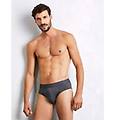 slip tinta unita con jersey elasticizzato supima luxury / antracite melange / 4 antracite melange