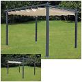 homegarden pergola in alluminio per esterno cm 300x400 in poliestere