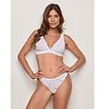 bralette sfoderata in pizzo elasticizzato bianco stretch lace / bianco ottico / l bianco ottico