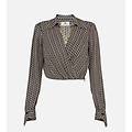 camicia con stampa geometrica