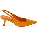 décolleté slingback arancio tacco 6 cm