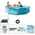 - piscina fuori terra in giro 305x305x76 cm blu include accessori coordinati cb18