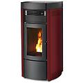 stufa a pellet musa hydromatic 24 in acciaio 24 kw bordeaux