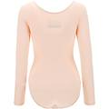 body elasticizzato a manica lunga rosa tenue donna extra large