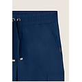 pantaloni cargo in popeline elasticizzato dark denim donna large