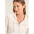 felpa da donna con zip cappuccio e banda logata artic wolf donna extra small