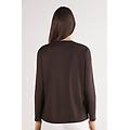 maglia manica lunga in elevated cotton donna marrone taglia m