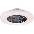 trio plafoniera led visby con ventilatore 4400 lm cct &oslash; 58 x 19 cm cromo