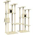 - albero per gatti con tiragraffi in sisal crema 174 cm