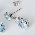 orecchini pendenti amélie oro bianco topazio cubic zirconia cubic zirconia collezione