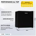 mini frigo bar nero 45 litri libera installazione classe e pt-f47b