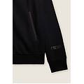 felpa collo alto da donna in velluto con zip e logo strass nero donna xx large