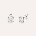 orecchini lobo punto luce petali oro bianco diamante collezione petali oro bianco
