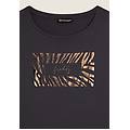t-shirt donna manica lunga con logo strass forged iron donna large