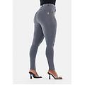 pantaloni push up wr. up curvy gamba skinny cotone organico grigio fumo donna small