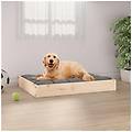 - cuccia per cani 71 5x54x9 cm in legno massello di pino