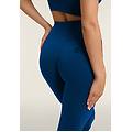 leggings sportivi seamless a zampa con vita altissima monaco blue donna exsmall/small