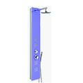 colonna doccia multifunzione mod. crystal in vetro temperato e pvc lilla