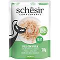 SCHESIR cat soft adult filetti in gelatina alimento complementare bustine 70 gr pollo con spigola confezione