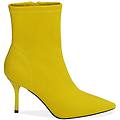 ankle boots gialli in lycra tacco 8 5 cm