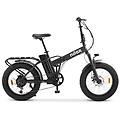 bici elettrica pieghevole 250w 70km di autonomia 20'' 6 velocità lcd acciaio nero