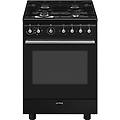 cucina cx61gmbl a gas 4 fuochi e forno elettrico ventilato 60cm nero