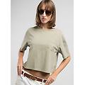 t-shirt cropped con taschino