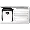 - ve861ilac lavello da incasso in acciaio inox 1 vasca dimensioni 86 x 50 cm colore inox