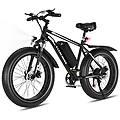 bicicletta elettrica 26'' 48v15. 6ah 250w batteria rimovibile app evercross-ek15s
