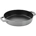 pans padella con 2 maniglie 20 cm ghisa nero opaco
