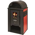 blinky stufa acciaio ginevra fianchi ceramica rosso
