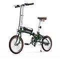 bicicletta elettrica ot02 250w pieghevole 16 verde batteria rimovibile
