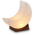 lampada in cristallo di sale mond white line usb base in legno bianca