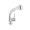 miscelatore per lavello monocomando con doccetta estraibile serie ovetto nu12513/8cr cromato ottone