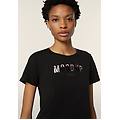 t-shirt donna comfort fit con grafica composta da strass nero donna medium