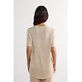 maglia manica corta in lino the pure linen donna naturale taglia l