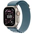 watch ultra 3 gps + cellular 49mm cassa titanio con alpine loop blu chiaro large (mewp4ql/a)