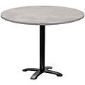 tavolo bazila 74x110 cm (hx&oslash;) piano tavolo grigio pietra struttura nero rotonda