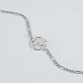 bracciale catena gentleman argento rodiato collezione gentleman bianco