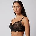 bralette senza ferretto coppe differenziate orchidea / nero / 4 nero