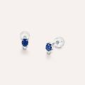 orecchini lobo punto luce elizabeth crown oro bianco zaffiro diamante collezione elizabeth crown oro