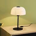 lampada da tavolo solo 2 vetro opale/nero