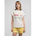 t-shirt con stampa lettering
