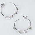 orecchini a cerchio silver collection argento rodiato cubic zirconia collezione silver collection