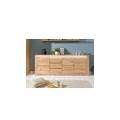 credenza in legno di quercia selvatica 223x40x85 oliato beige kent #231